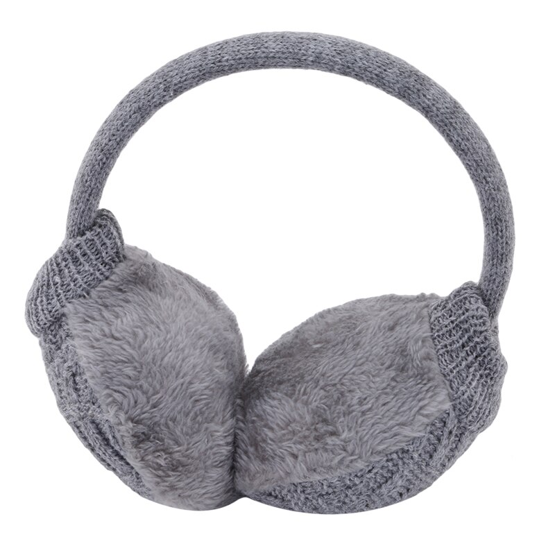 Warm Ear Muffs Cover Winter Knitted Earmuffs For Women Winter Ear Protector Plush Winter Ear Warmers: Gray