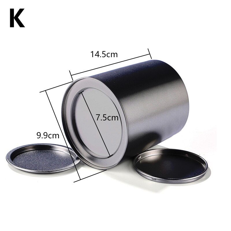 Empty Cylinder Tin Box Metal Tin Jars Iron Tea Box Candy Storage Boxes Bins Biscuit Container Candy Chocolate Organizer: K