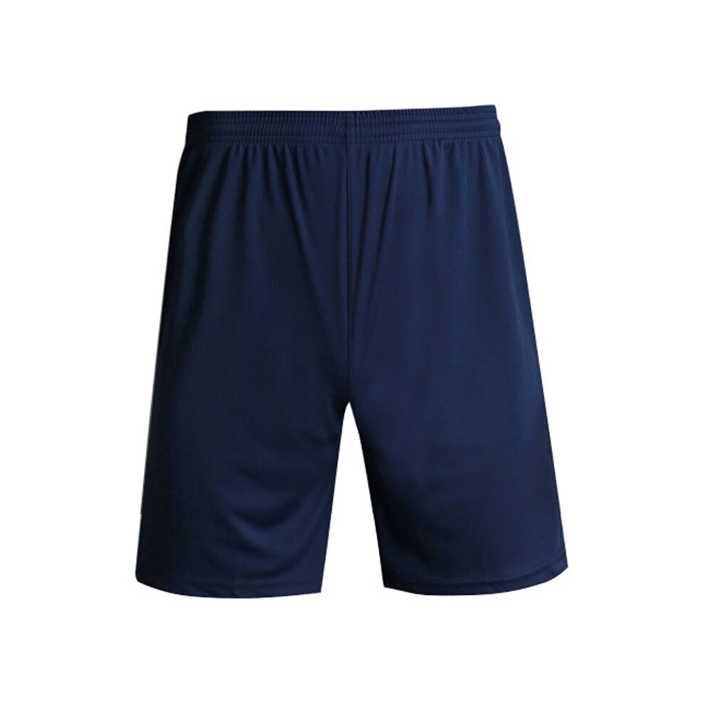 Jogging hombres pantalones cortos sólido Fitness Atlético gimnasio deportes transpirable correr cintura elástica entrenamiento de secado rápido Casual fútbol: Navy Blue / XL