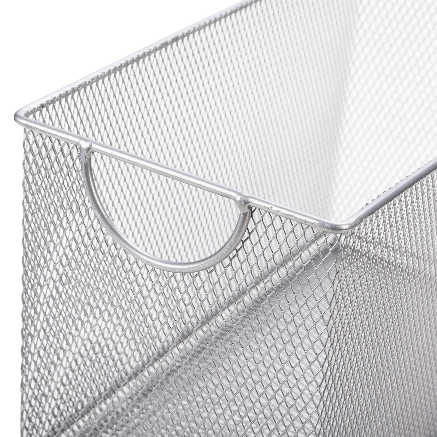 Metal mesh cd kurv holder disk organizer skrivebord opbevaring bin boks til hjemmekontor papirvarer