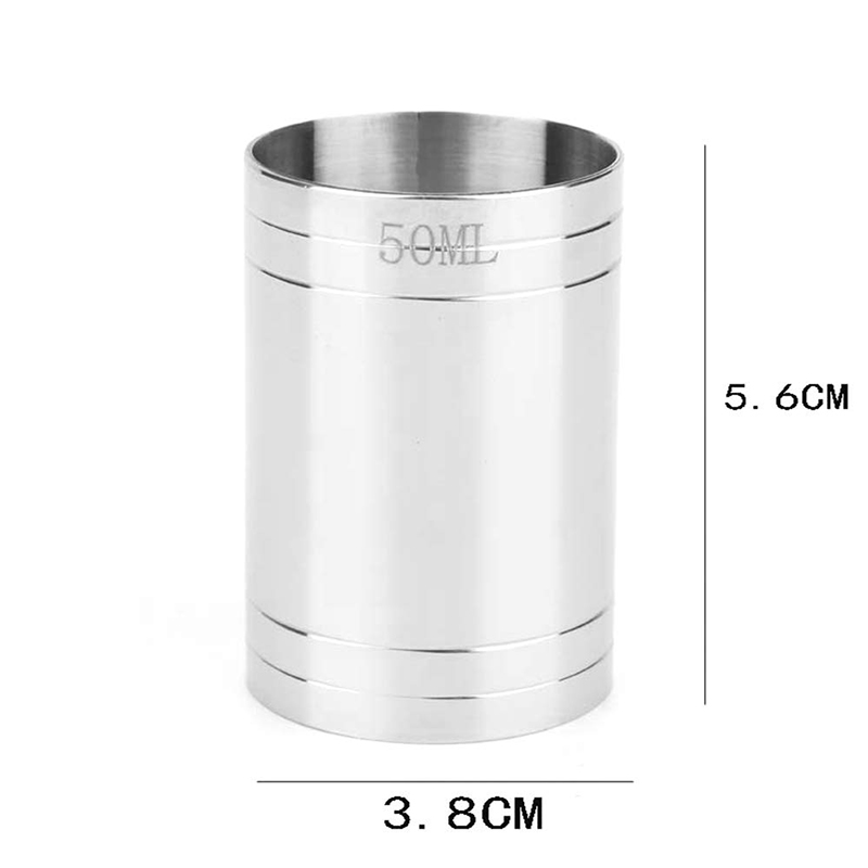 UPORS-Jigger de Bar de acero inoxidable, taza medidora práctica de 25/35/50ml, herramientas para barman, cóctel, Jigger, Bar: 50ml
