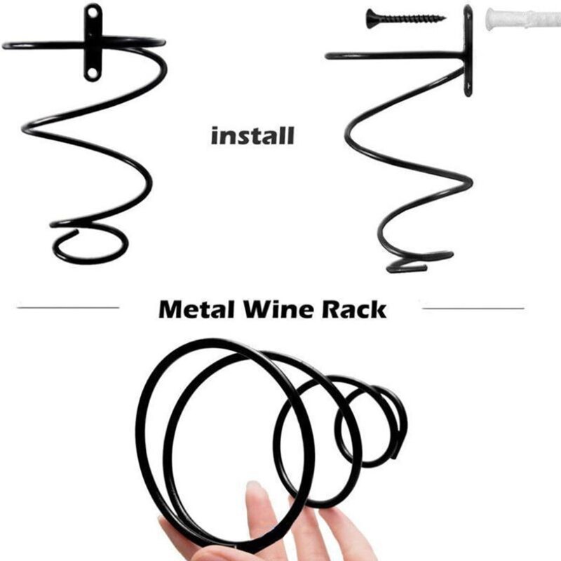 1/3/5 Pcs/Set Metalen Muur Gemonteerde Wijnrekken Rode Wijn Fles Display Houder F3MB