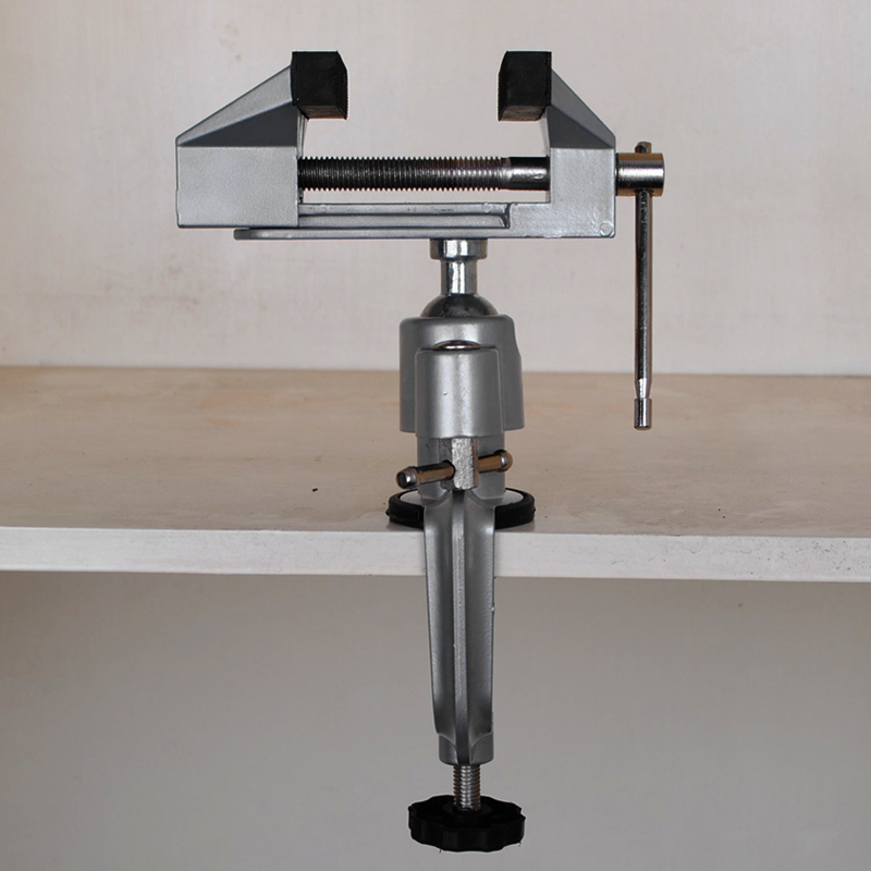 Universal Multi Angle Swivel Table Vice Clamp-on Grinder Bench Vise Electric Drill Holder Tool J8
