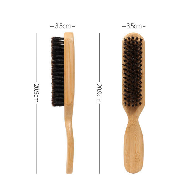 Houten Handvat Varkenshaar Baard Borstel Scheren Tool Haarborstel Houten Gebogen Mannen Baard Scheerkwast Kapper Snor Borstels: green