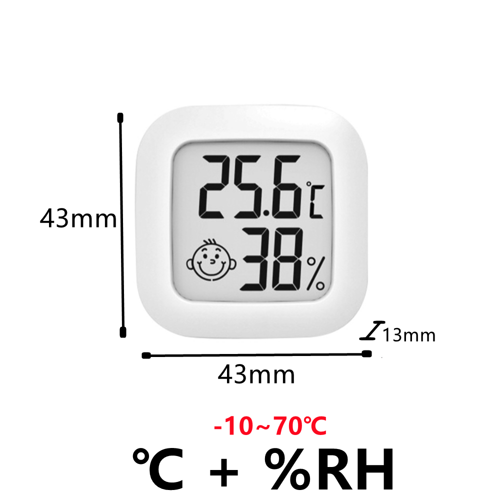 LCD Electronic Digital Temperature Humidity Meter Indoor Outdoor Thermometer Hygrometer Weather Station Clock: MINI-A