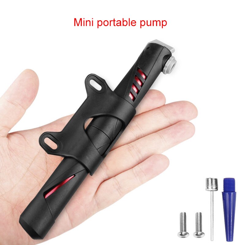 Cykel luftpumpe mini bærbar cykel hånd dæk inflator luft kompressor højtryk kugle dobbelt vej cykel mount cykel pumpe
