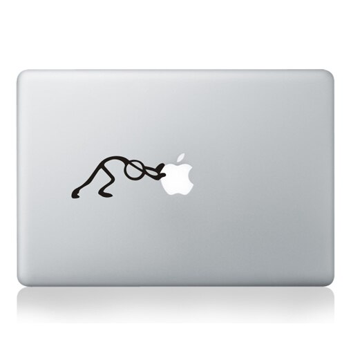 Funny Cartoon Laptop Partial Sticker for Apple Macbook Pro Air Retina 11 12 13 15 Laptop PVC Vinyl Decal laptop Skin Sticker: MB black-Part A(13)