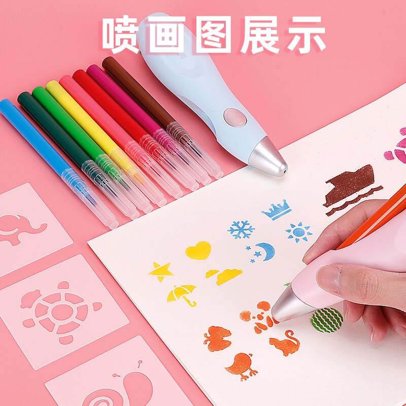 Creatieve 12 Kleuren Elektrische Inkjet Printer Pen Kawaii Wasbare Aquarel Pen Voor Schilderij Tekening Kids Schoolbenodigdheden