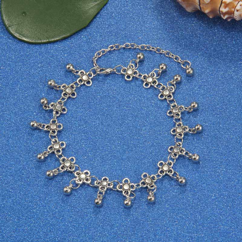 Retro playa tobilleras para verano de las mujeres cadena de enlace turco tobilleras pulsera para