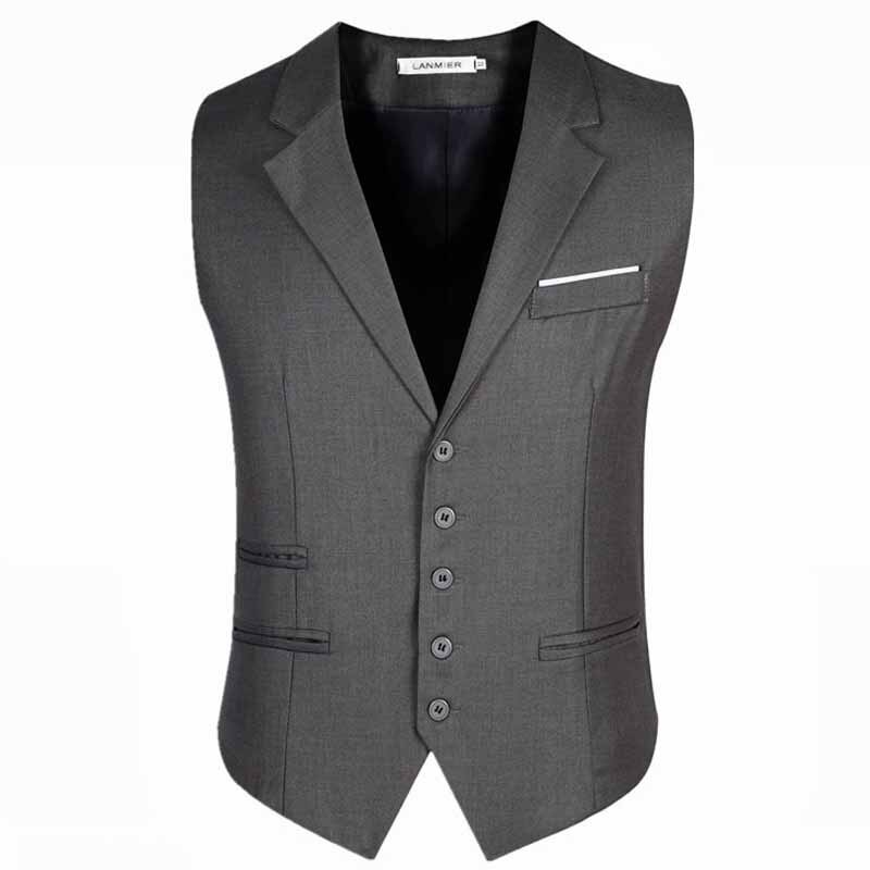 Plus Größe 4XL 5XL 6XL Herren Anzug Westen Einreiher Britischen Klassischen Blazer Nacken Kleid Weste Leisuer Herren Westen