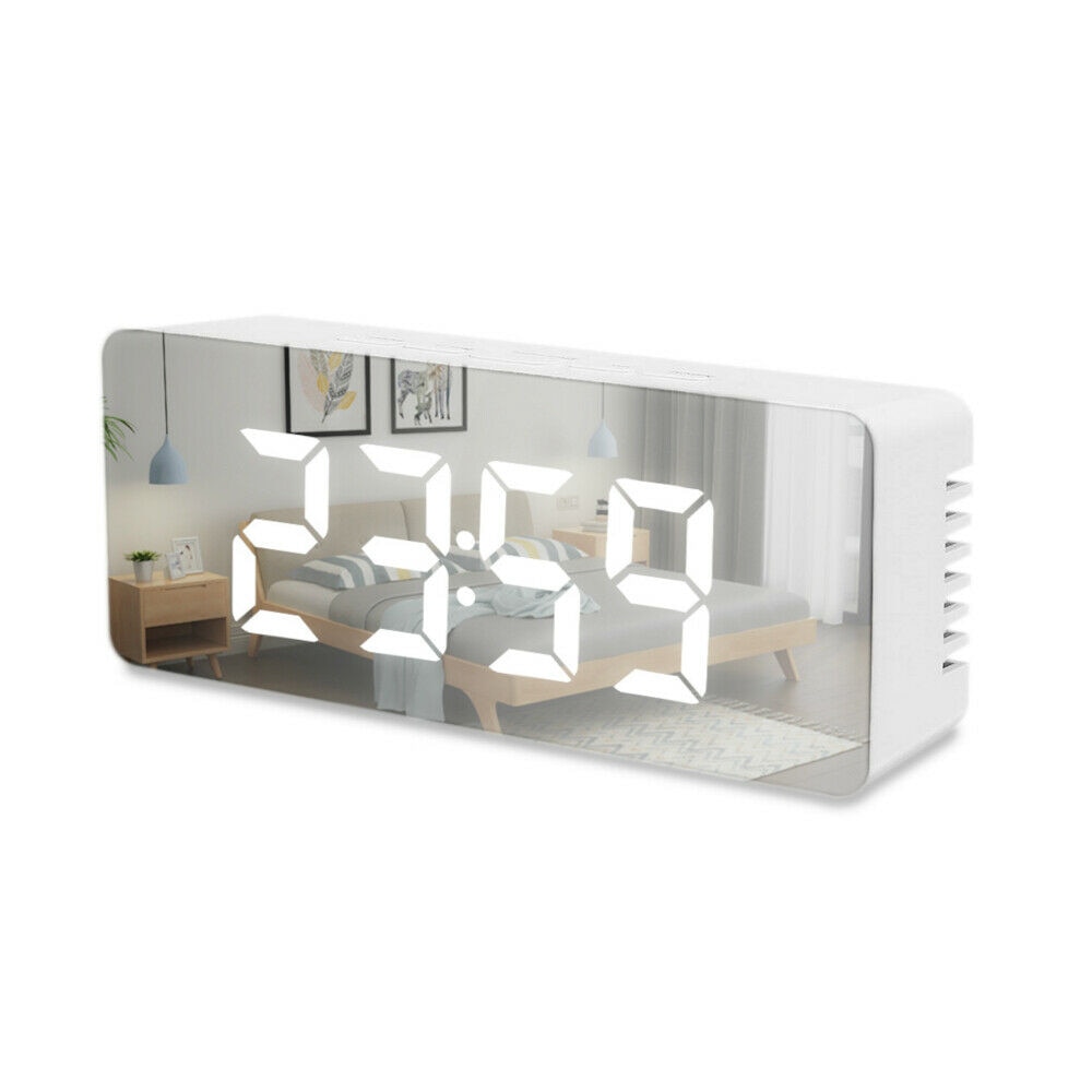Alarm Clock Digital LED Large Display Portable Modern Battery Operated Mirror Intelligent Alarm Clock with LED Digital Screen