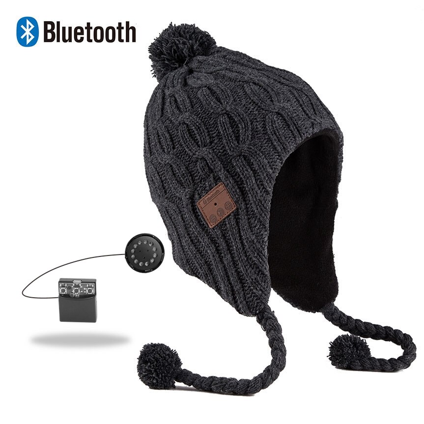 Bonnet Bluetooth stéréo sans fil mains libres | Bonnet tricoté, chapeau d'hiver, chapeau de sport, capuchon lavable, écouteurs musique Audio