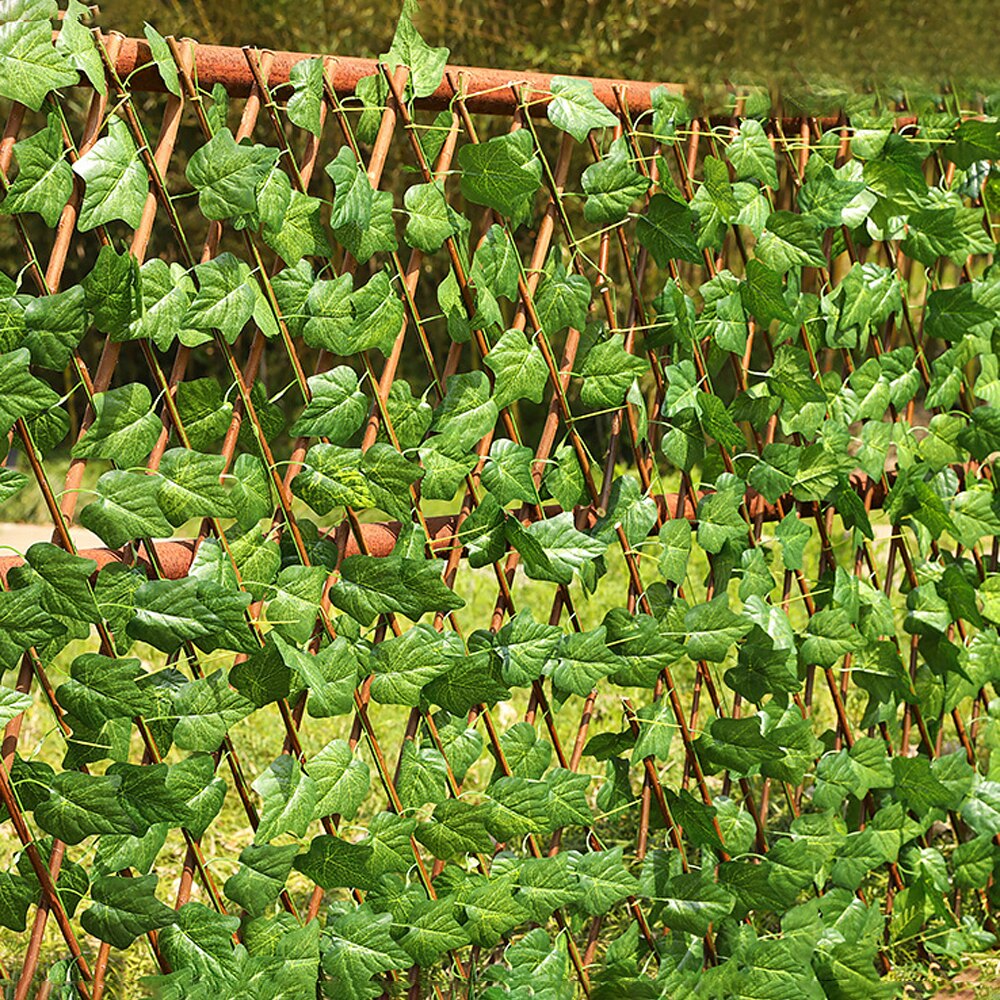 Erweiterbar Hof Zaun Startseite Versenkbaren Künstliche Gartenzaun Garten Dekorative Werkzeuge Heimat Hof Balkon Zaun blätter