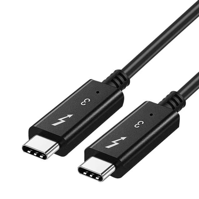 Thunderbolt 3 Cable 100W 40Gbps Black for eGpu Dell XPS MBP 50cm/60cm/70cm/100CM