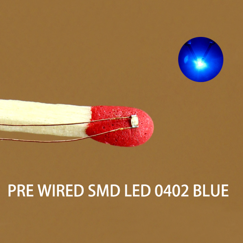 C0402 40pcs Pre-soldered micro 0.1mm Copper Wired 0402 SMD Led Light Different Colors RED ORANGE BLUE YELLOW GREEN