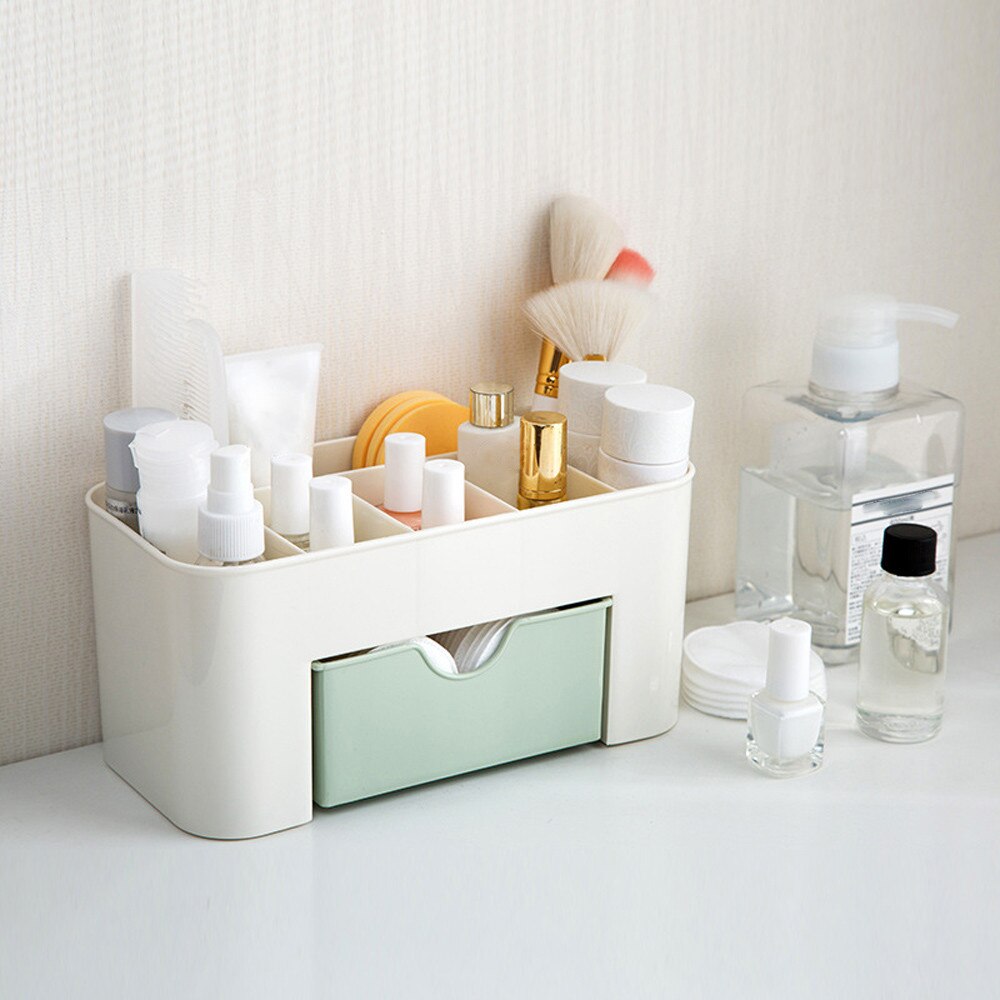 1 PC Organiser Box Saving Space Desktop Comestics Makeup Storage Drawer Type Box Organizador Escritorio Makeup Storage