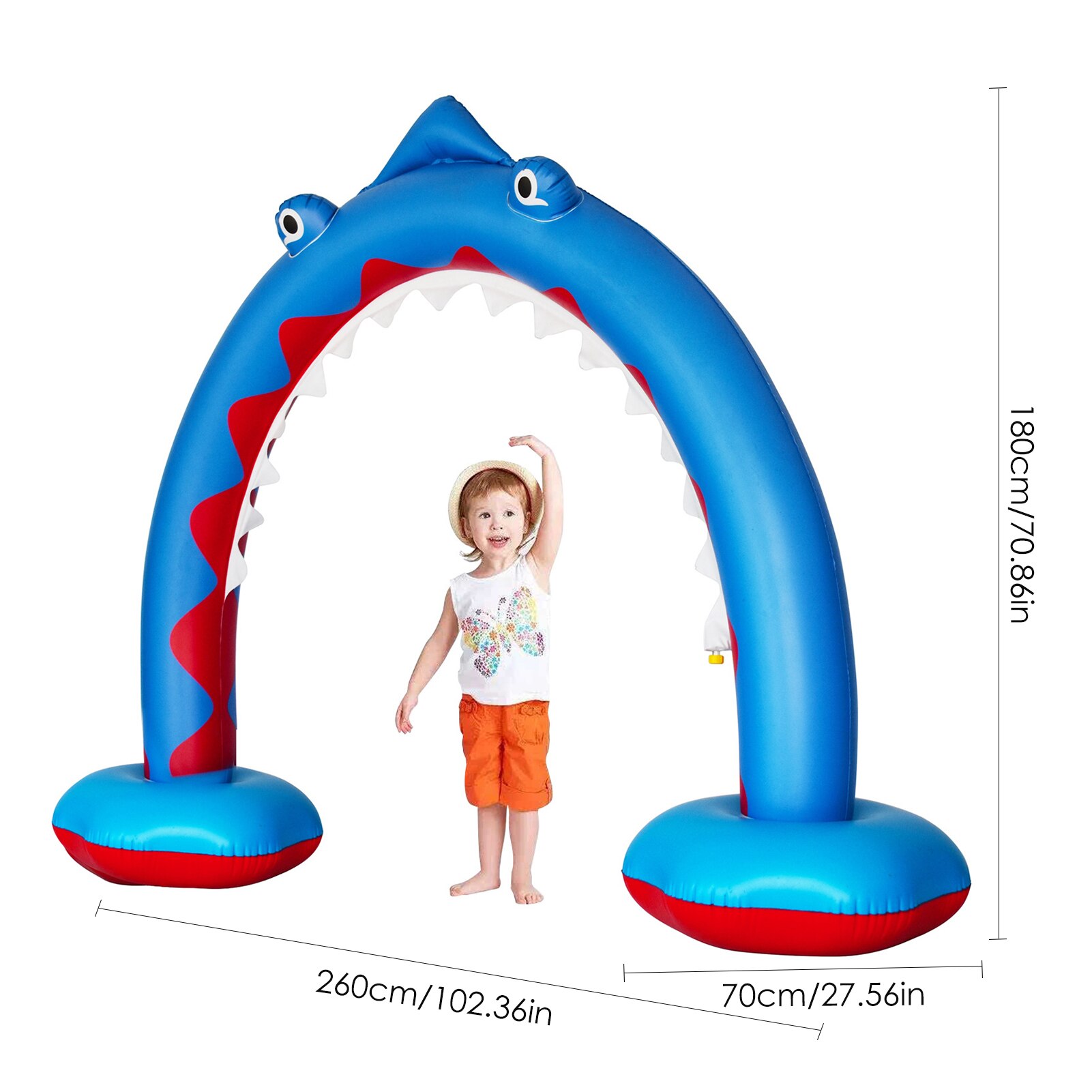 Zomer Strand Opblaasbare Spray Water Opblaasbare Haai Sprinkler Outdoor Water Spel Speelgoed Boog Sprinkler Achtertuin Gazon Kinderen Spelen Speelgoed