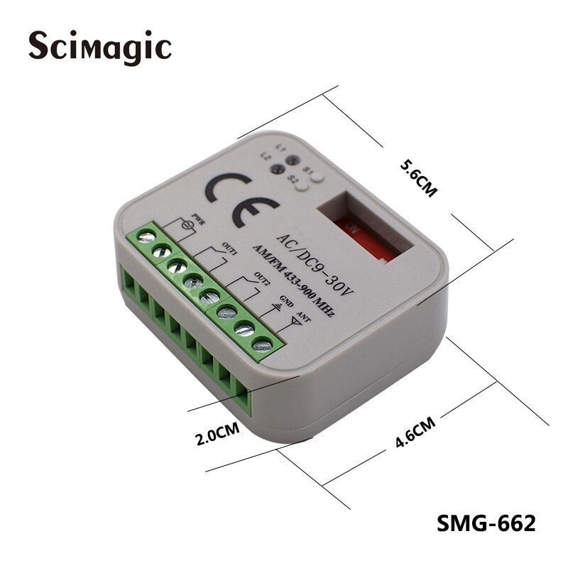 RX-MULTI Universele Garagedeur Afstandsbediening Ontvanger 2CH 9V-30V Voor Berner BHS110 BHS121 BHS130 BHS140 BHS153 BHS211 BHS22
