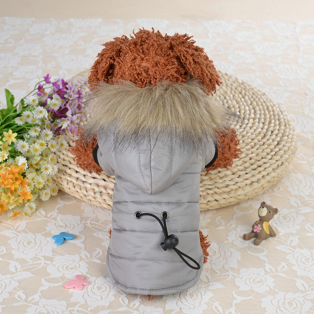 Clothing for Dogs Cats Winter Overalls Dogs Down Jacket Pets Cloth Puppies Slim Vest Costumes Waterproof Warm Dog Clothes Cute: gray / XL