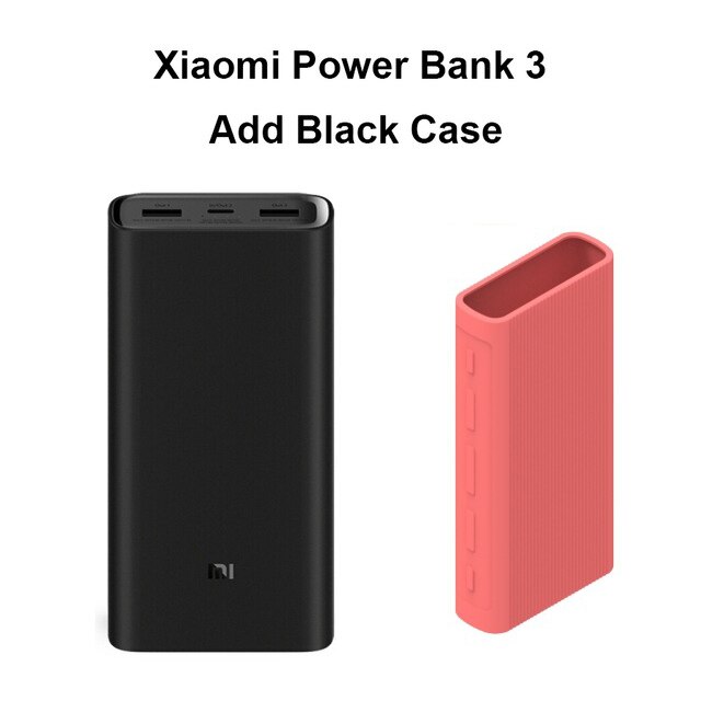 Xiaomi Power Bank 3 20000mAh Mi Powerbank USB-C 45W Portable Charger Dual USB Powerbank for Laptop Smart phone: Add Pink Case