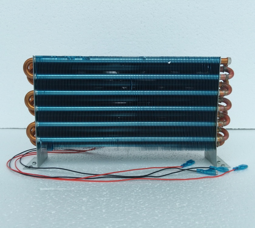 PURSWAVE CP4x6x240 Mini condenser Radiator with 2pcs 12V24V220V 120*120*25mm fan Fin space copper tube heat exchanger