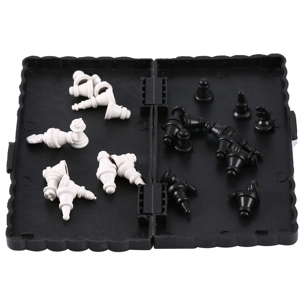 1set Mini Chess Folding Magnetic Plastic Chessboard Board Game Portable Kid Toy