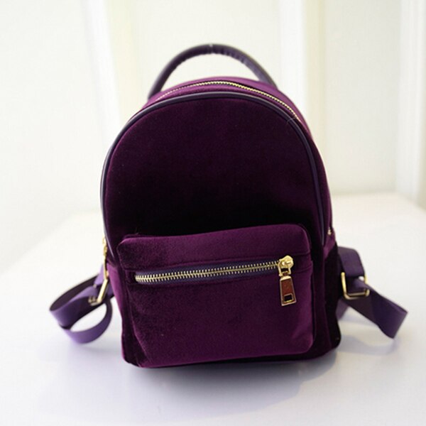 Zeepsop Kleine Vrouwen Rugzakken Voor Tienermeisjes Mochila Feminina Vintage Mini Rugzak Vrouwen Rugzak Voor School Solid: PURPLE / big