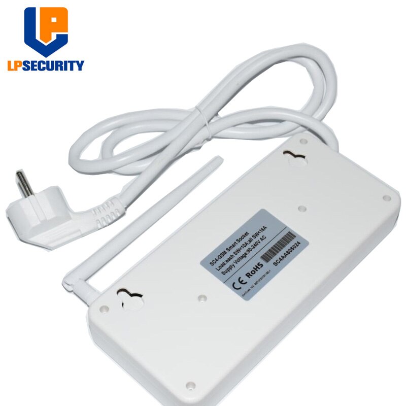GSM Remote Control Power Strip/4 Outlets GSM Electrical Power Socket Strip by cellphone remote control gsm socket