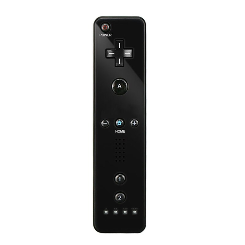 Without Motion Plus Controller For Wii Wireless Games Remote Nunchuck For Wii 2 in 1 Bluetooth Game Controle Silicone Soft Case: only remote-Black