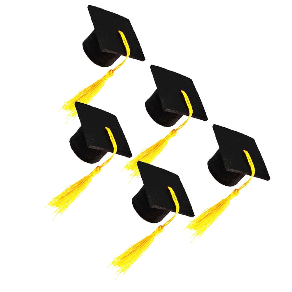 Cubierta de botella de 5 piezas, Mini tapas de botella de cerveza, cubierta de botella de decoración para en casa, graduación: Yellow