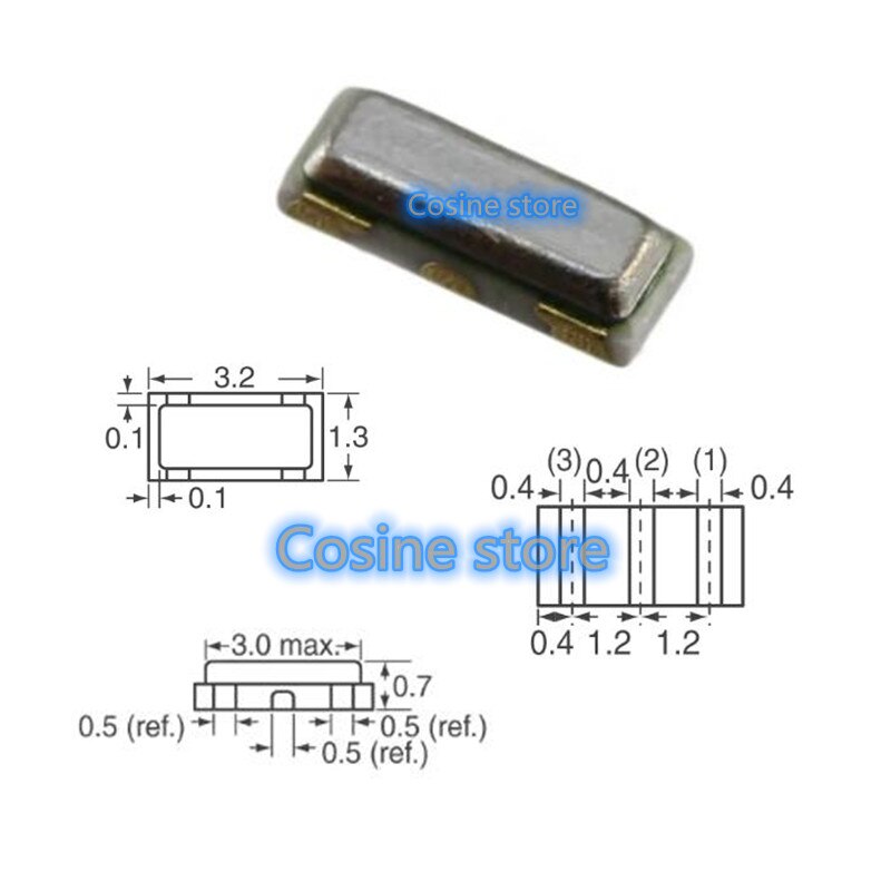 20Pcs Crystal Oscillator CSTCE 3215 8MHz Ceramic Resonator Built In Capacitor 33pF 8.0000 SMD3 CSTCE8M00G55-R0