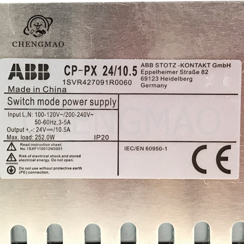 CP-PX 24/10.5 AC/DC ABB 100W Switching Power Supply For Industrial Automation Control 250W 24V