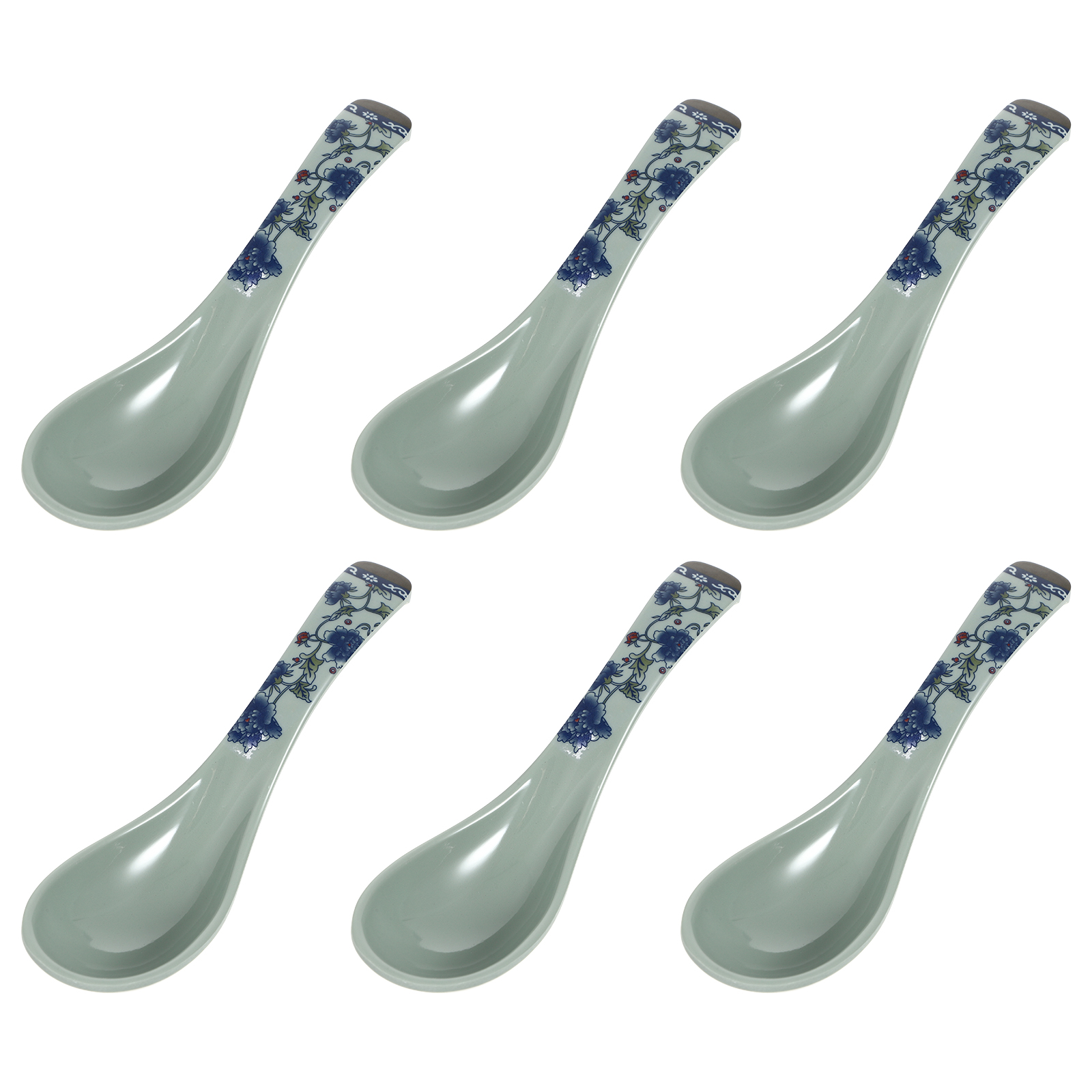 6pcs Spoons Porridge Spoon Melamine Spoon Breakfast Spoons for Friends Families Co-worker Lover
