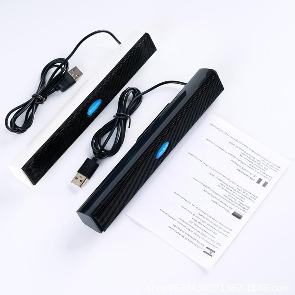 Portable Stereo Bass Sound Usb Soundbar External Computer Speaker With Usb Cable For Desktop Pc Laptop B6w1