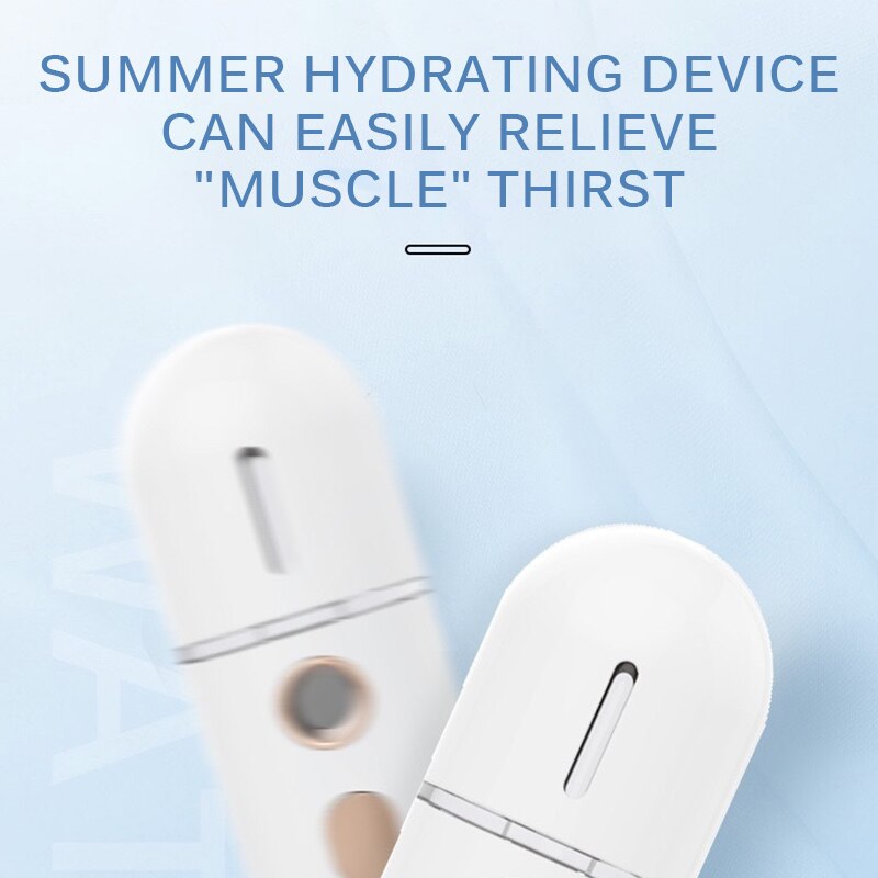 Mini Draagbare Luchtbevochtiger Nano Mister Facial Steamer Apparaat Schoonheid Spuiten Hydraterende Apparaat Koud Spuitapparatuur Oplaadbare
