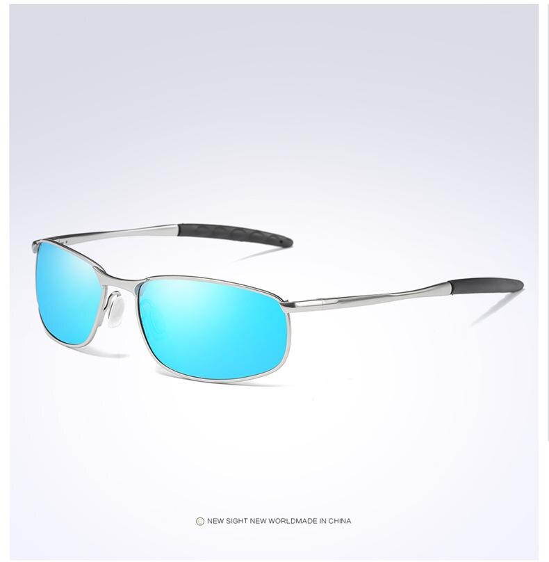 Zonnebril Voor Heren Zilver Metalen Frame Rijden Pilot Zonnebril Brillen Mannelijke Zwarte Bril Gafas: Silver Blue
