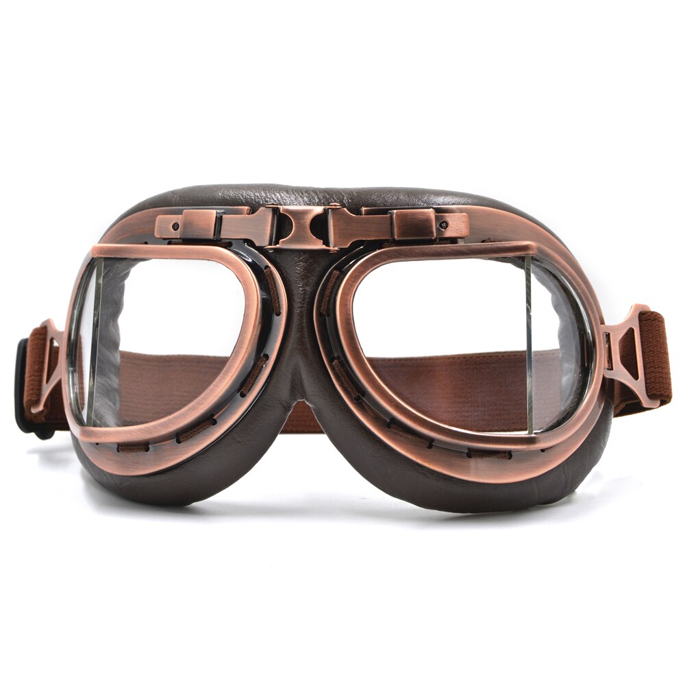 Gafas Retro para motocicleta, lentes clásicas Vintage para Motocross, Harley, piloto, Steampunk, ATV, casco de cobre: Model 3
