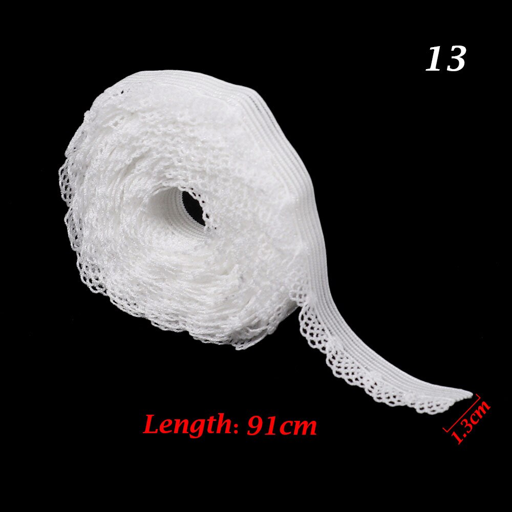 Color Lace Fabric for Decor Dolls Clothes Socks Pleated Elastic Lace Ribbon Material DIY Toy Doll Sew Clothing Collar Dress Trim: 13