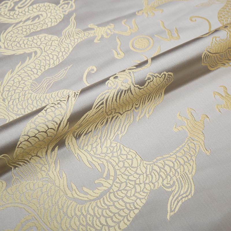 Drage mønster tøj stof brokade jacquard silke stoffer materiale til syning af cheongsam kimono og taske