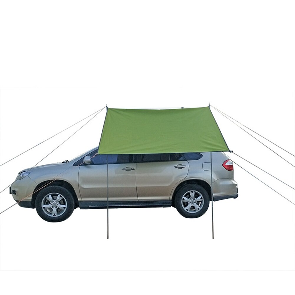 Tienda de campaña portátil impermeable para coche, toldo lateral para techo, refugio solar, sombra para Familia, pesca al aire libre, playa, Viajes: Green 440x200cm