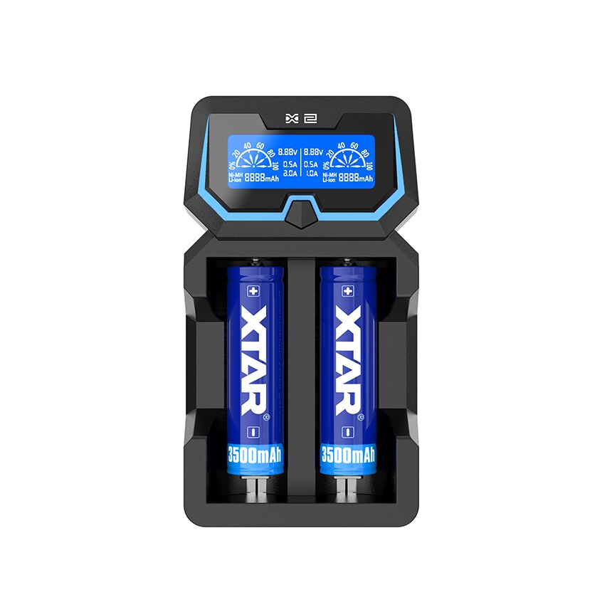 Xtar Charger X2 Snel Opladen Lcd Li-Ion/Ni-Mh 3.7V Batterij Oplader Voor 18500/18700/22650 /26650/18650/20700/21700 Batterij