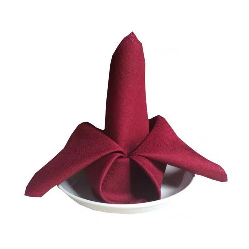 Serviettes de Table en tissu Polyester multicolore, 10 pièces, fournitures de décoration pour Restaurant, dîner, Banquet, mariage, fête occidentale: 12 10PCS
