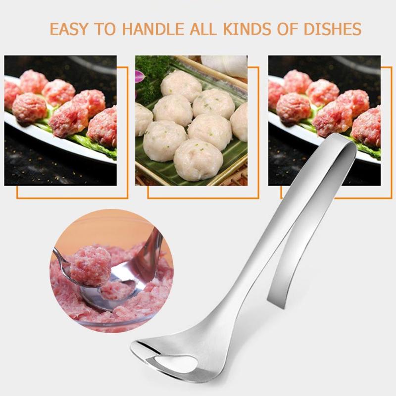 Non-Stick Meatball Maker Stainless Steel Kitchen Meat Ball Spoon DIY Fish Meat Rice Ball Maker Kitchen Meatball Mold Tools