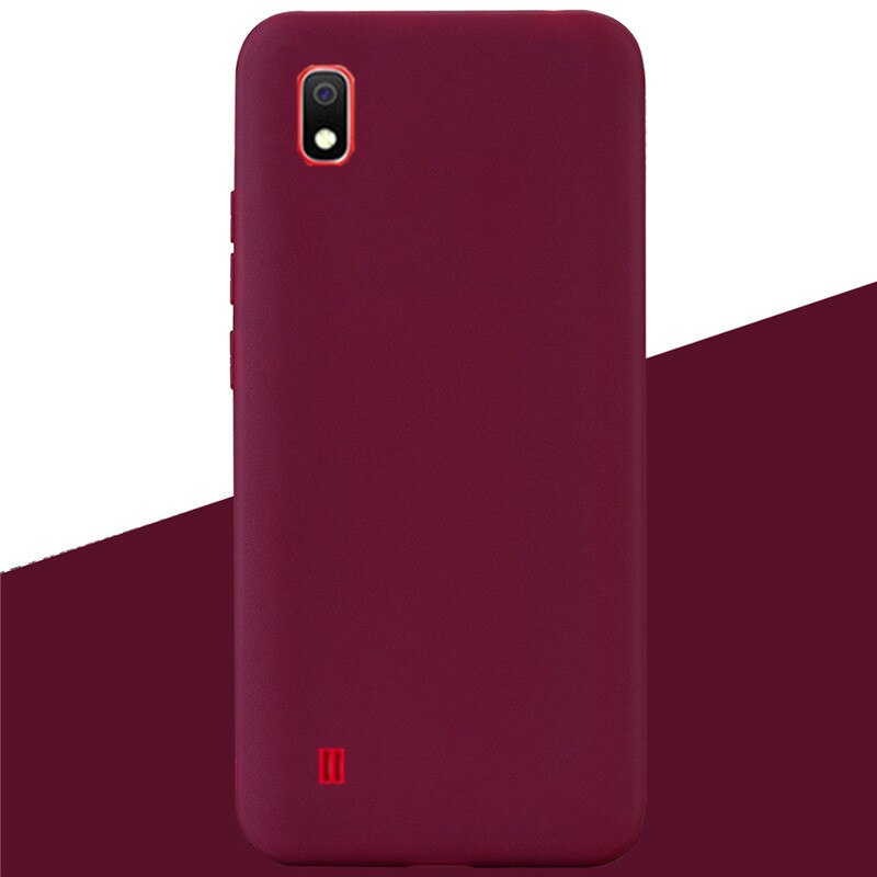 Silikon Fall Für Samsung Galaxy A10 Fall Weiche TPU Zurück Abdeckung Telefon Fall für Samsung A10 EINE 10 SM-A105F a105 Silikon Abdeckung: 10 Wine Red