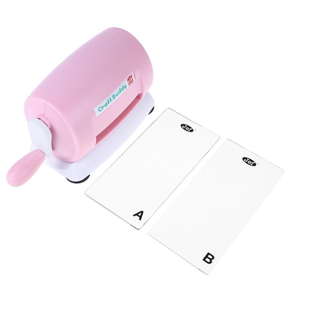 Diy di skæring prægemaskine scrapbooking dies cutter papir kort die-cut maskine hjem prægning dies værktøj lyserød lilla