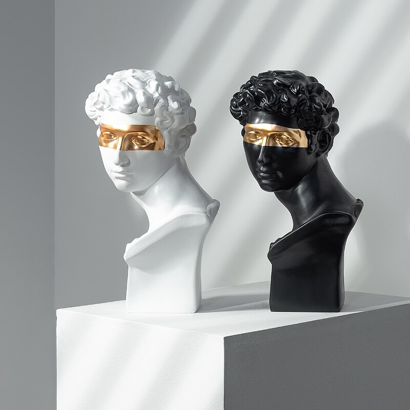 Nowoczesna imitacja gipsu żywica Dawid sztuka rzeźbiarska biust portret wenus statua figurki urządzanie salonu dekoracja wnętrz