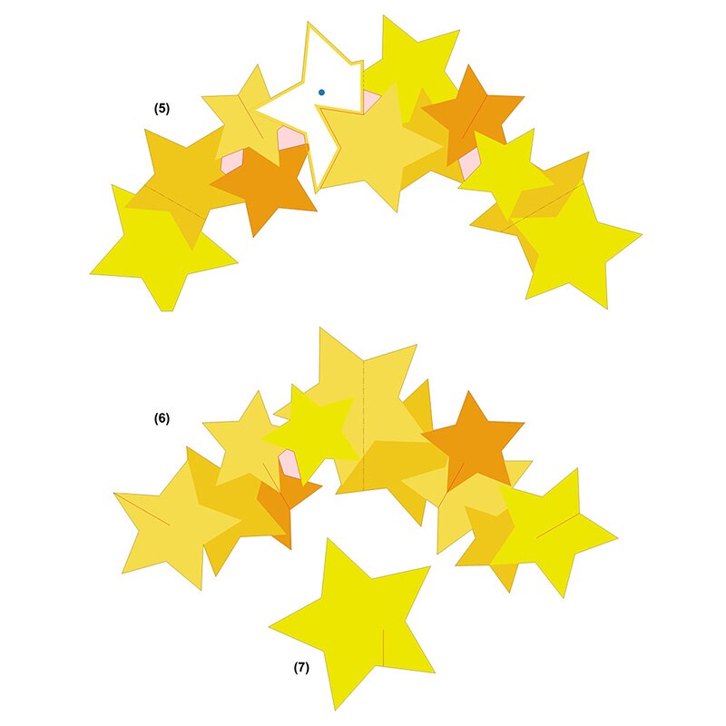 DIY Pop-up Card Stars,Handmade 3D Anniversary Greeting Card Paper Model,Postcard Invitation Papercraft,Craft ER-114