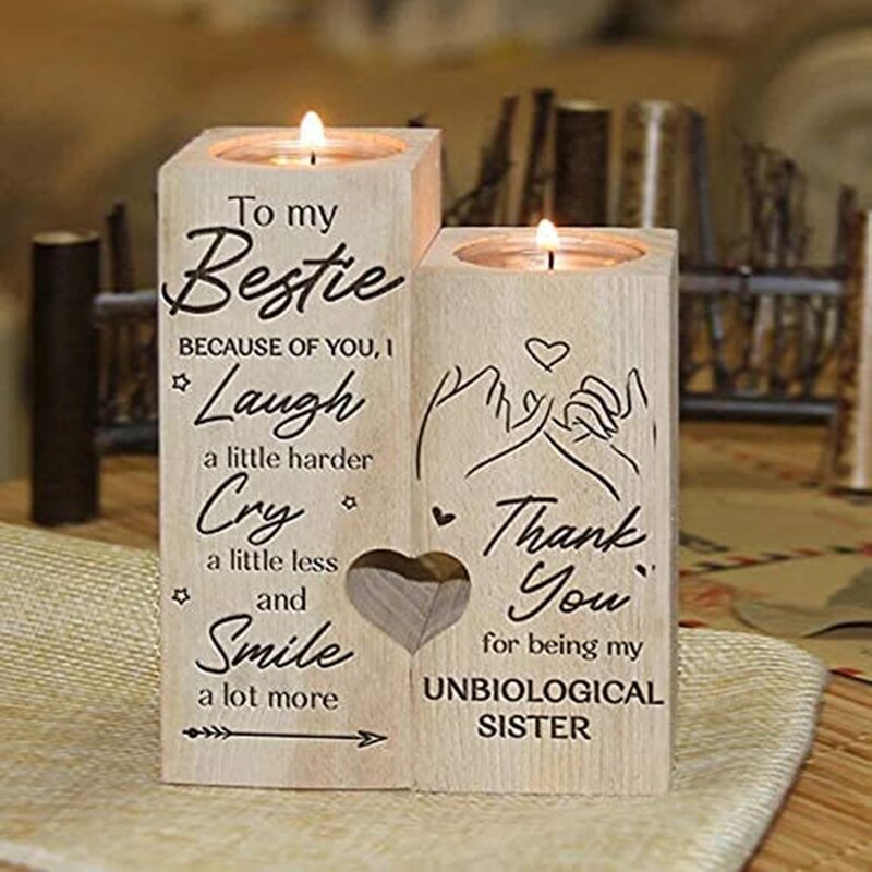 Promozione! Portacandele stampato su due lati-Best Friend Candle Best Friend regalo di compleanno regalo di natale per il migliore amico