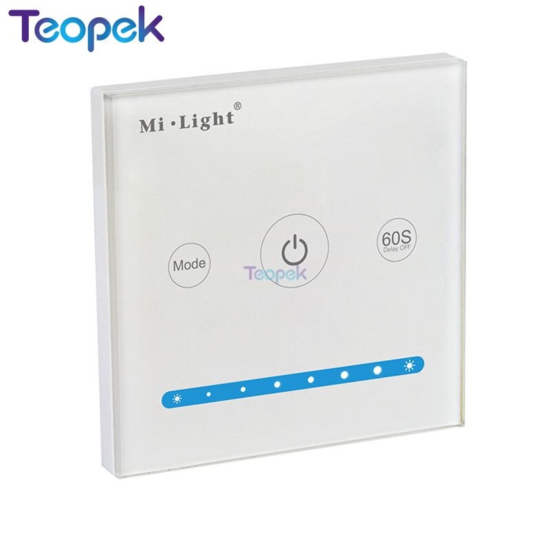 Miboxer smart led touch panel controller  p1 p2 p3 til rgb rgbw rgb+cct / dobbelt hvid / enkelt farve led belysning  dc12-24v 15a