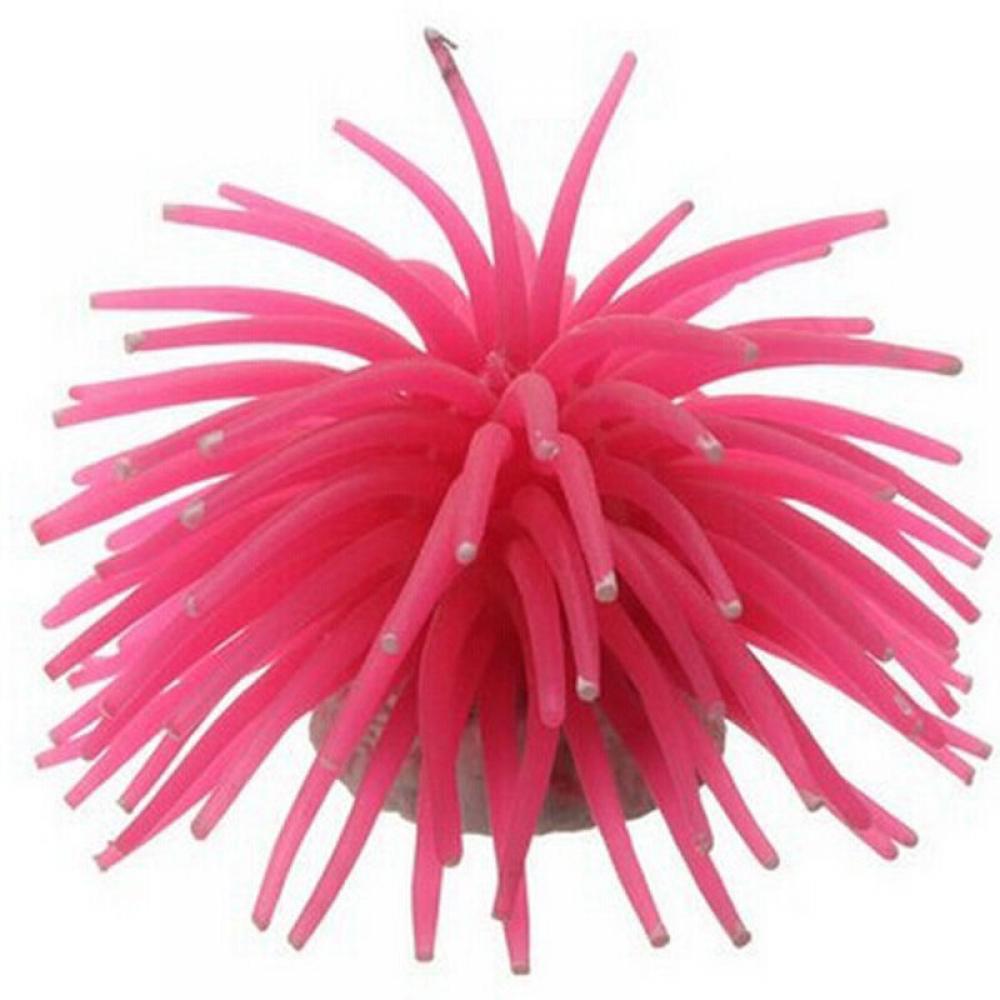Aankomsten 1 stuks 21cm hoge siliconen kunstmatige vissenkom aquarium koraal plant bloem ornament waterdecoratie huisdecoratie: 7